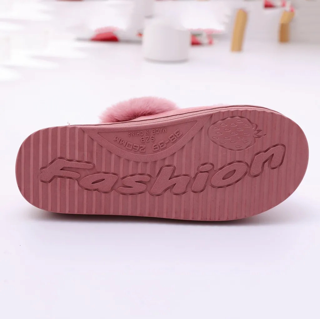 Women Winter Home Slippers NonSlip Soft Warm House Shoes Ladies Indoor Bedroom Slipper Couples Cartoon Cute Rabbit Floor Slides 241115