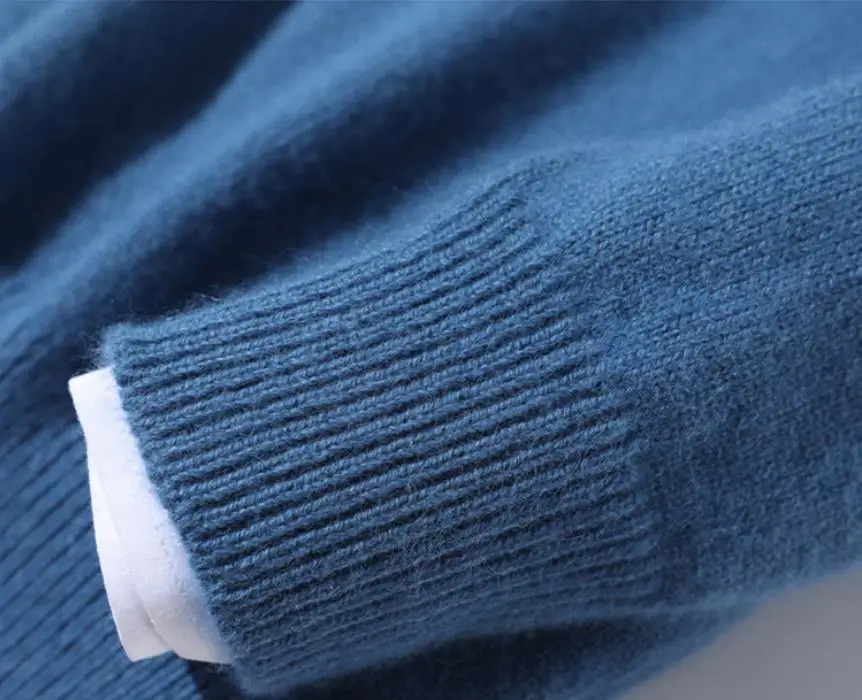 100% Cashmere Sweater Mens Pullover Autumn Winter Soft and Warm Knitted 241115