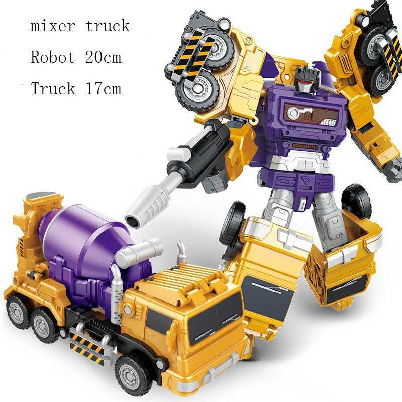6-in-1 conversion robot engineering vehicle action diagram DIY 2-in-1 excavator bulldozer dump truck crane toy X241115