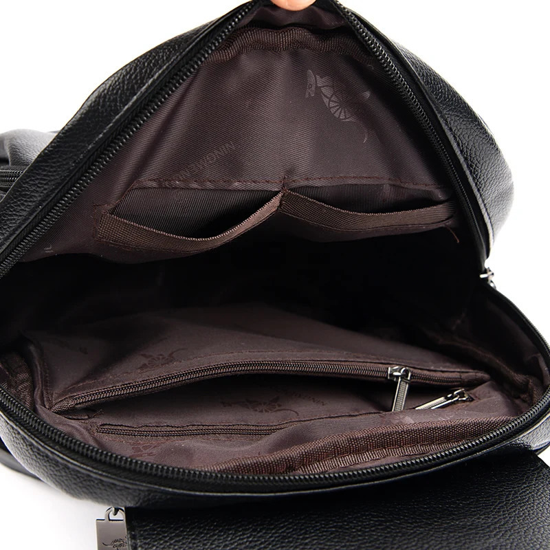 Women Large Capacity Backpack High Quality Leather Female Vintage Bag School Bags Travel Bagpack Ladies Bookbag Rucksack Purses 241115