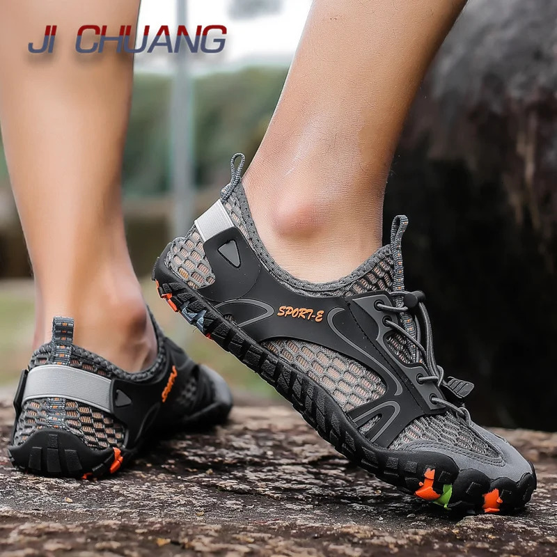 Big Size 47 Aqua Shoes Men Outdoor Quick Dry Water Nonslip Fitness Barefoot Beach Sneakers In Trekking Upstream 240402
