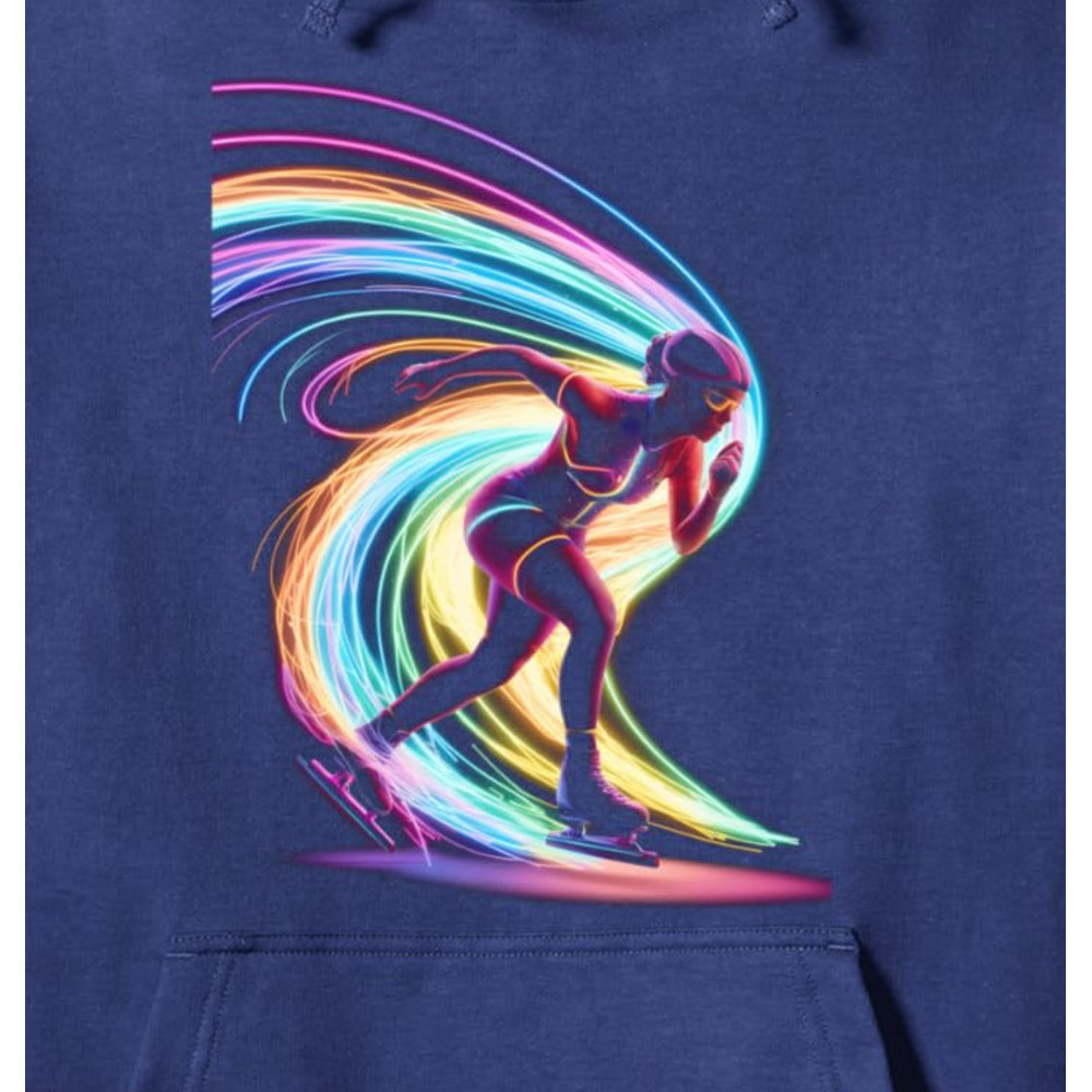 Hoodie for Mens Womens Speed Skating Rainbow Speed Skater Gifts Graphic Tees Pullover Hoodie Graphic Hoodies sweatshirt nice