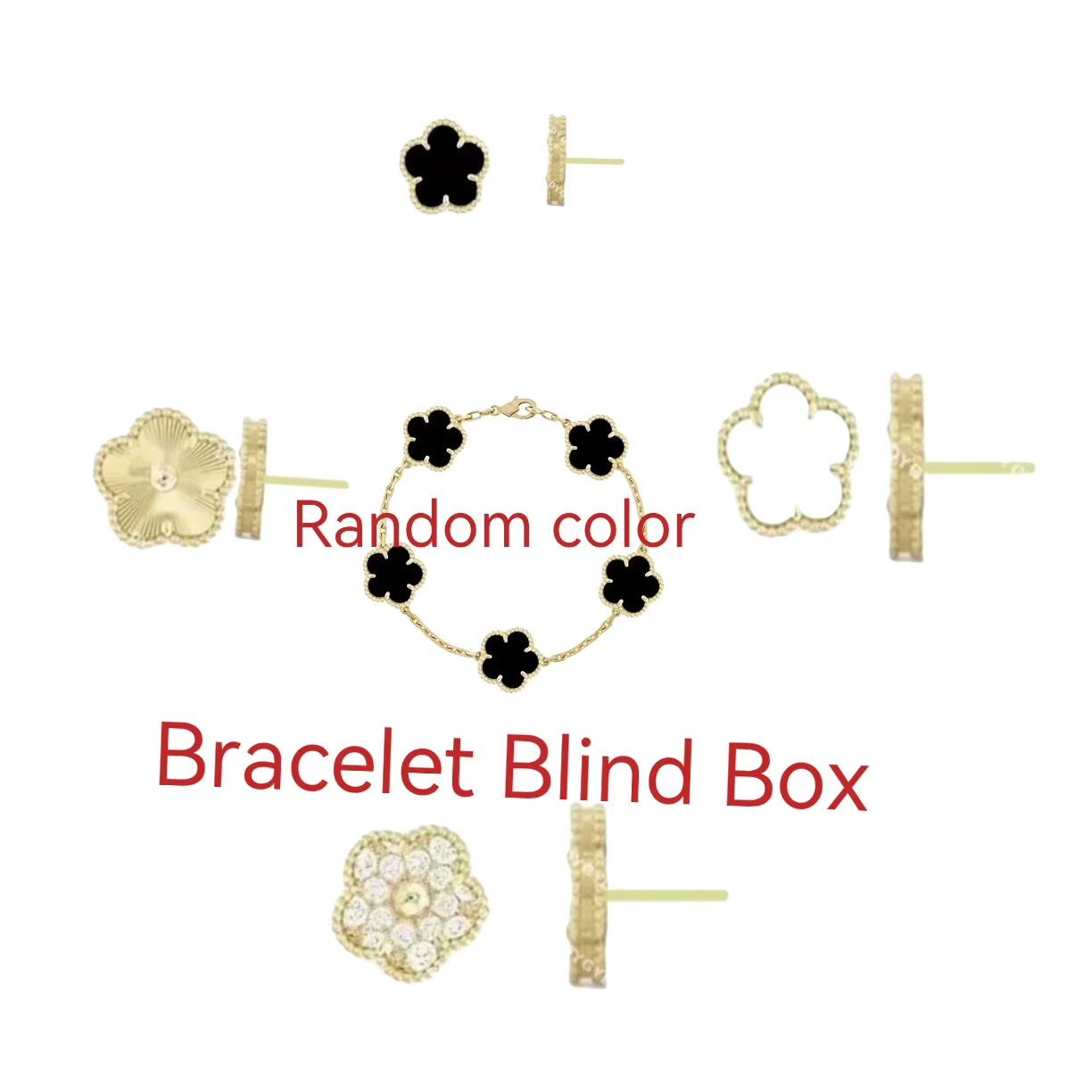 blind box gift designer earrings earrings jewelry A random five-pattern bracelet will be given as a gift Fashion matching earrings designer earings earring