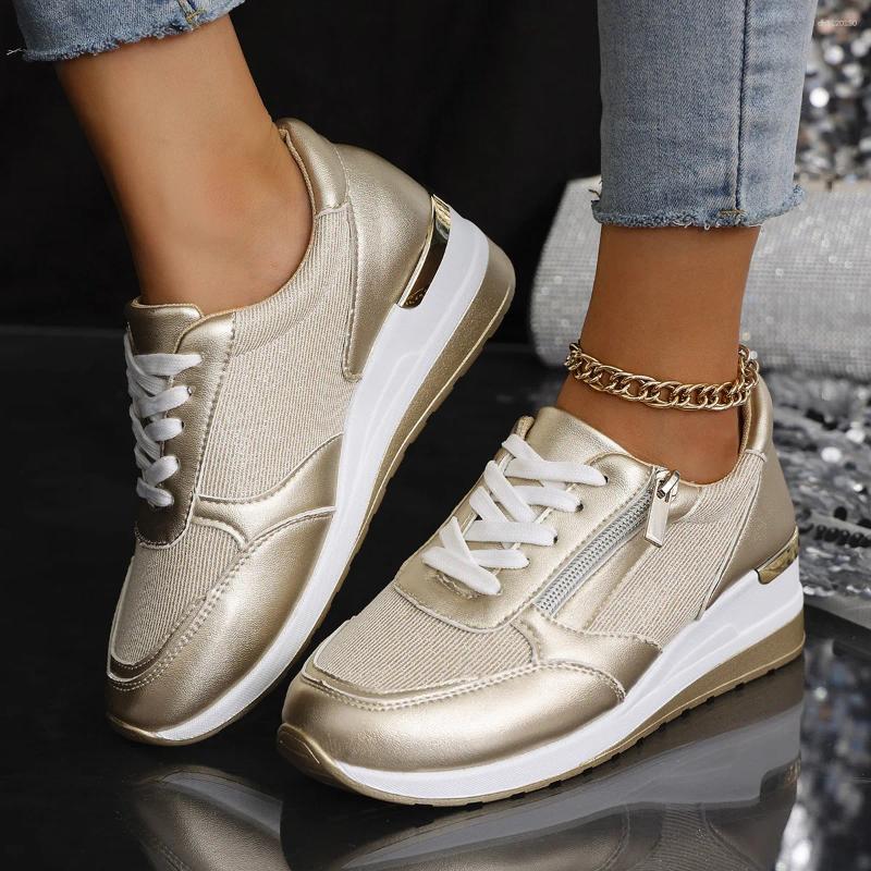 Casual Shoes Womens Sneakers 2024 Fashion Tennis Female Platform Woman-shoes Designer Trainers Large Wedge Thick Sole Roses