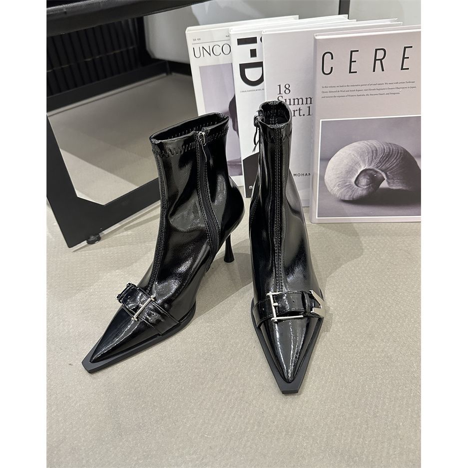 Autumn/Winter New High-end Pointed Thin Heel High-heeled Boots.