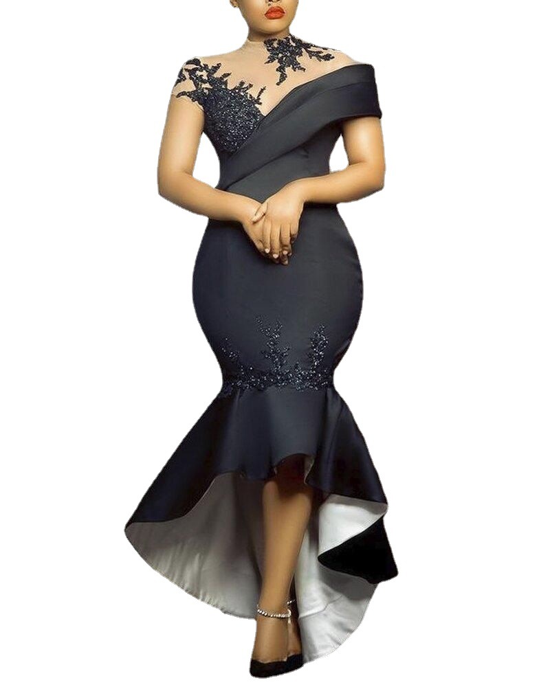 Black Elegant Mermaid Formal Prom Party Gowns Dresses For Special Ocns Evening Gown
