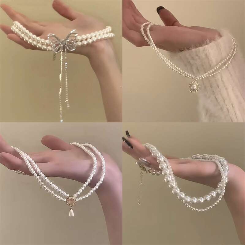 Elegant French Double-Layer Pearl Necklace for Women: Light, Niche & High-End Fashion Accessory