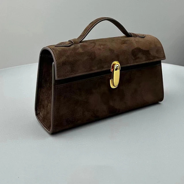 Genuine Leather Small Square Bags For Women Designer Handbag Purses New In Vintage Frosted Suede Simple Ladies Tote Vintage Style BagVoyage