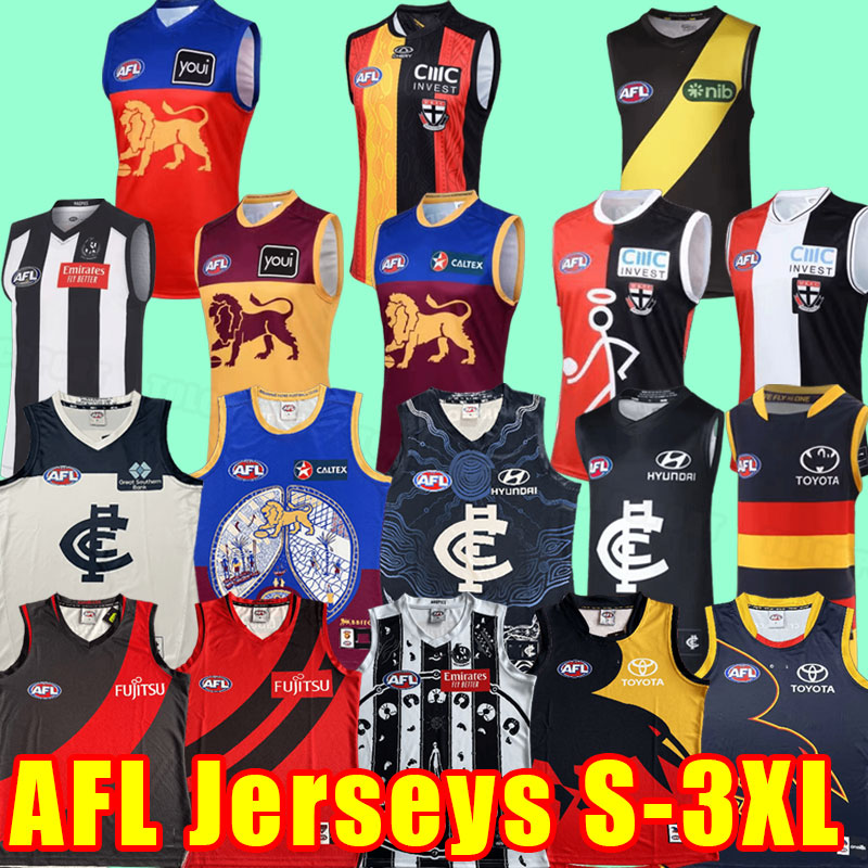 2024 AFL Crows Brisbane Lions Saints Rugby Jerseys, Training Vests, Football Shirts Men S-3XL