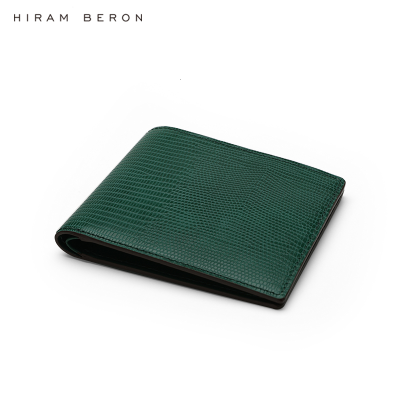 Hiram Beron Men Brand Italian Leather Lizard Pattern Card Case Gift For Him Dropship Leather Business Style BagVoyage