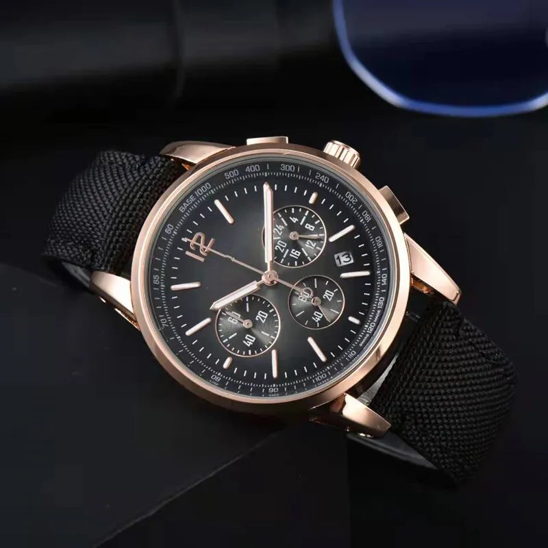 188 Casual watches Men's watches Brand Name watches High Quality machine Nylon strap watch White blue multi-functional watch
