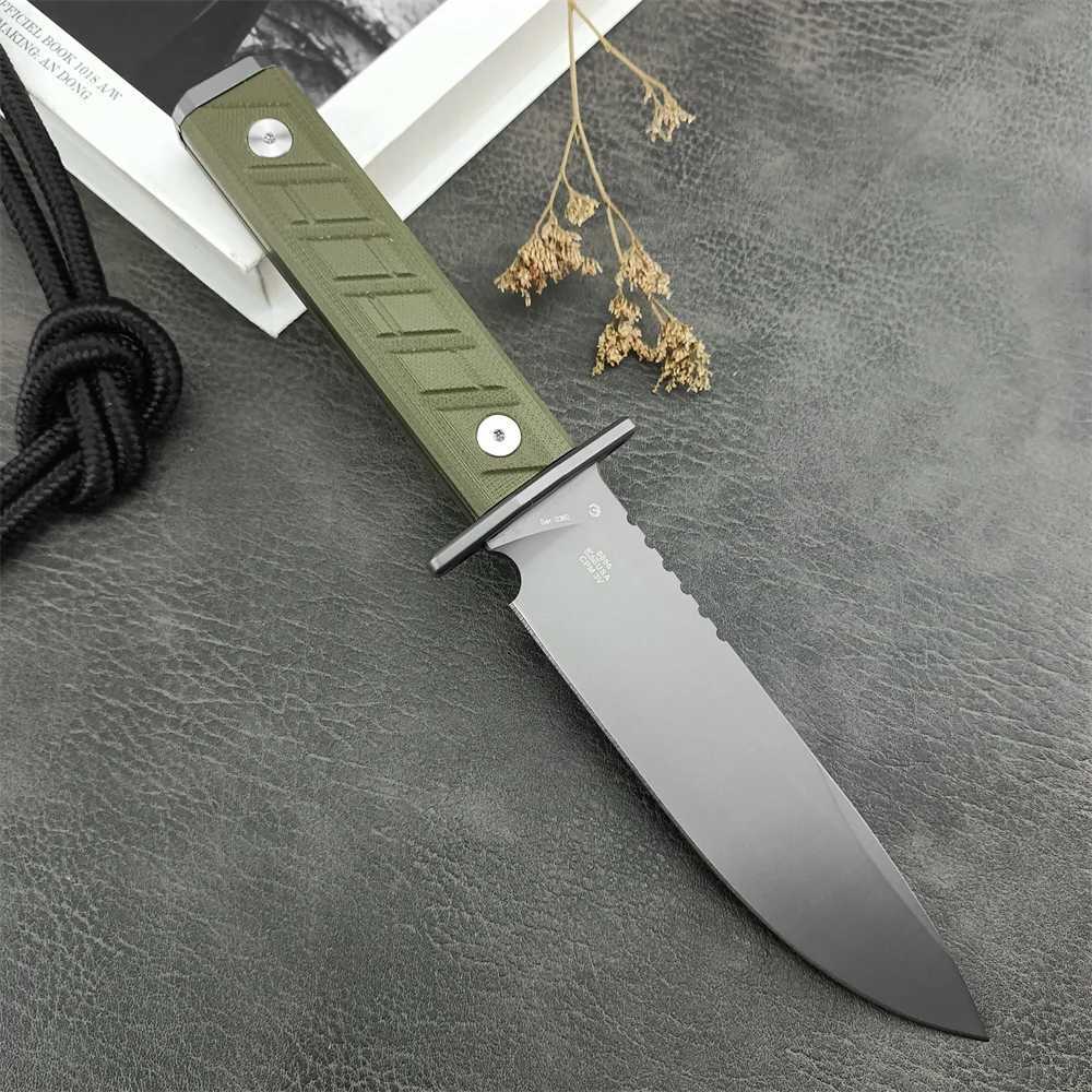 EDC Multitool 0006 Hunting Fixed Knife D2 Blade G10 Hand with Kydex Sheath Utility Protab Cam Tactical Knife W241116