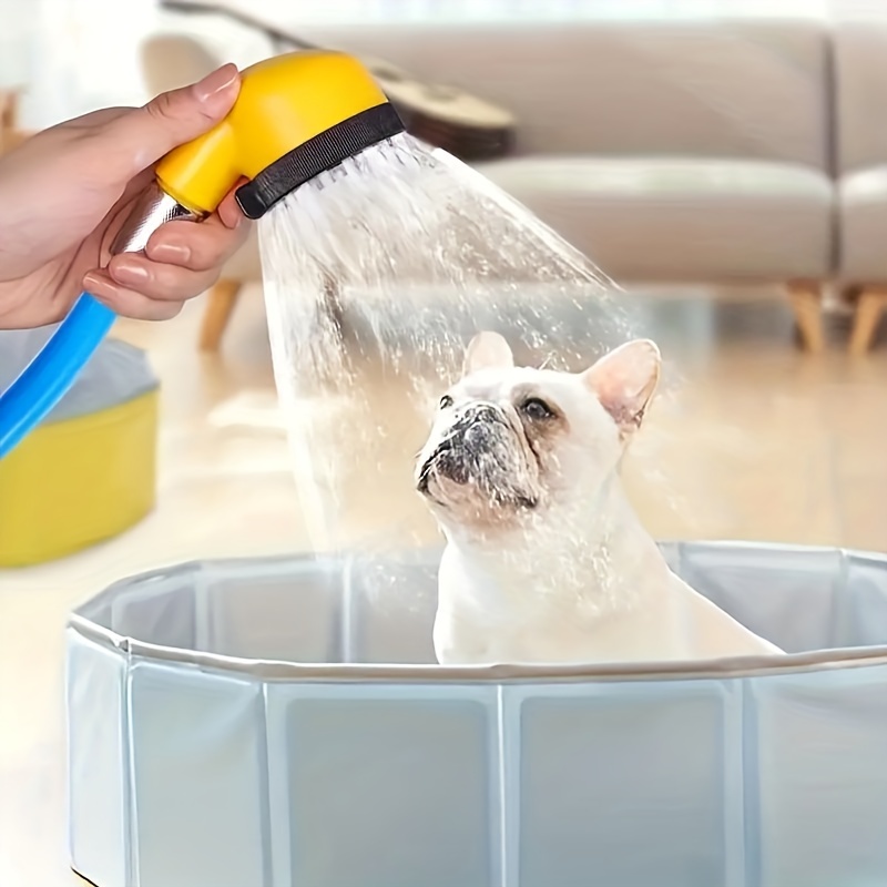 Rinsing equipment for shower car nozzles and shower head cleaning products