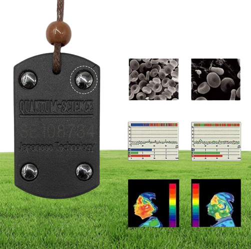 Fashion Volcanic Rocks Pendant Necklace Anti EMF Radiation Protection Power Energy Scalar Quantum Bio Science Negative Ions Jewelr