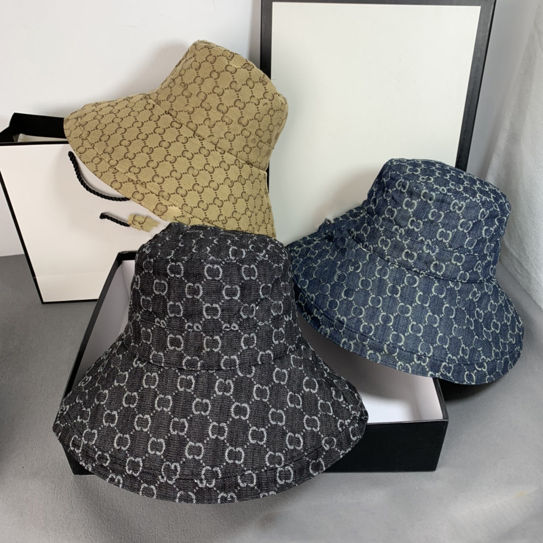 Designer Mens Womens Bucket Hat Fitted Hats Multicolour Denim Caps Hats Men Summer Fitted Fisherman Beach High hat 2EOY