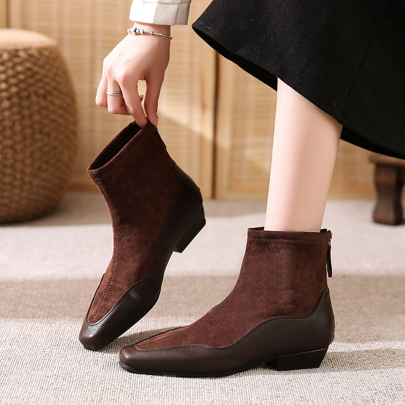 Autumn/Winter Suede Retro Fashion Versatile Short Boots.
