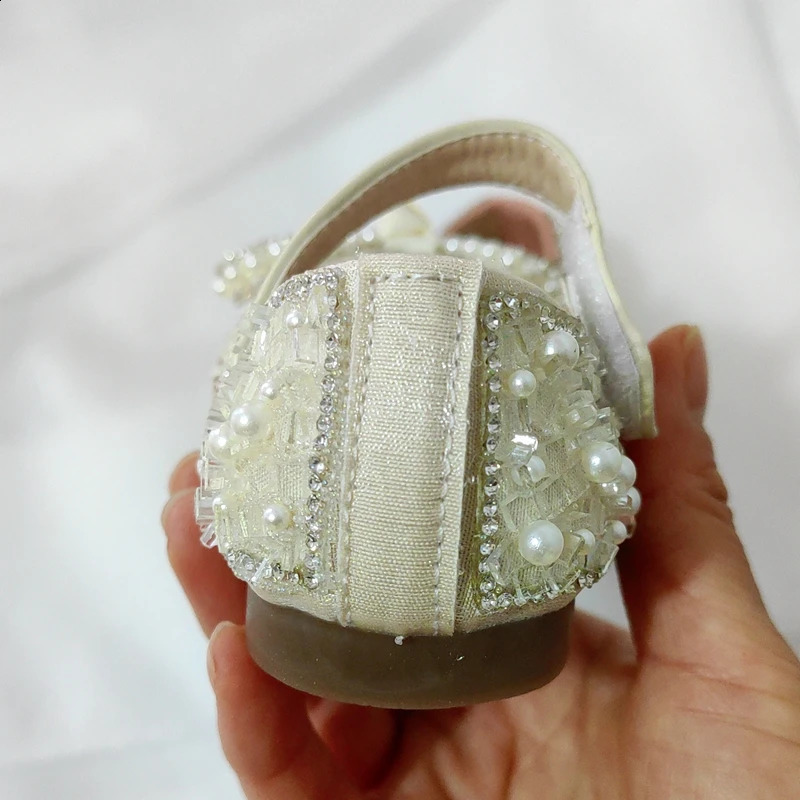 11-15cm High Quality Baby Girl Birthday Party First Step Walker Sparkling Crystal Soft Preschool Shoes Spring 0-3Y Baby Apartment 241116
