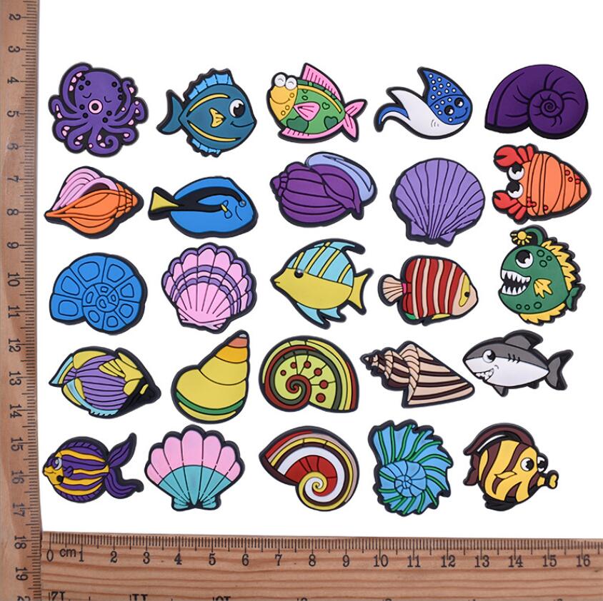 Shoe Parts Accessories fishing Pattern Charms Shoes Slippers Decoration Accessories For Cross, fish Charms for clogs Charm