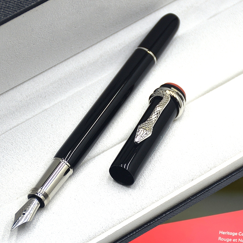 Limited Edition Heritage Collection Classic Snake Nib Fountain Pen Black & Brown & Red Resin Stationery Office School Writing Ink Pens