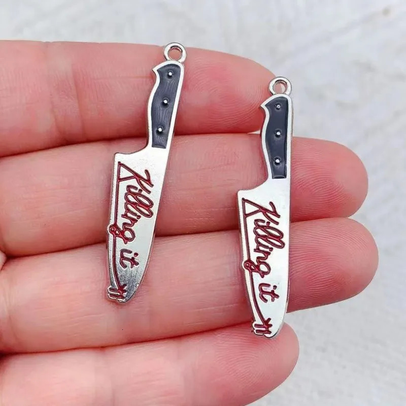 10pcs Enamel Halloween Killers Cat Charm for Jewelry Making Earring Pendant Bracelet Necklace Accessories Diy Supplies Materials 240408