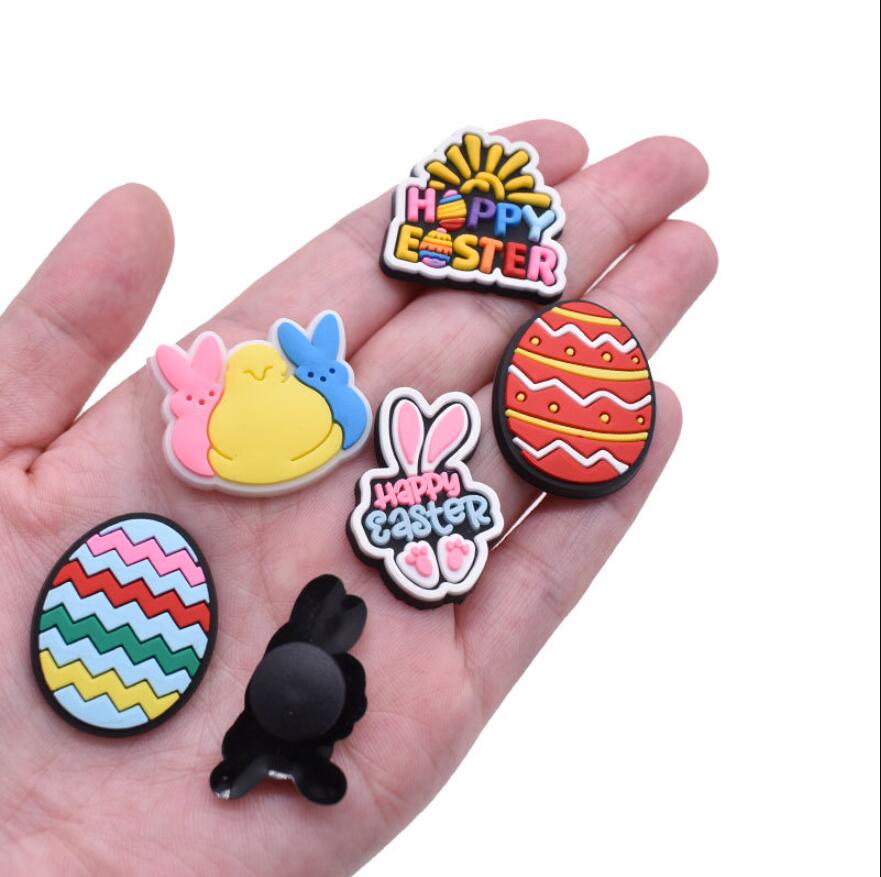 Shoe Parts Accessories Charms Pvc Cartoon Clog Decoration Buckle Pins Charm Buttons easter Drop Delivery Dhp9H