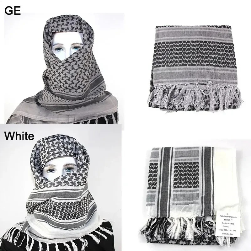 Unisex Thickened Scarf Shawl Warm Arab Scarf Desert Keffiyeh Scarves Men Women Cotton Lightweight Windproof Hiking Neck Cover 241116