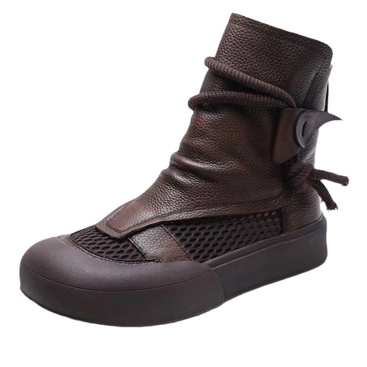 Women's Retro Roman Flat Bottomed Cool Boots.