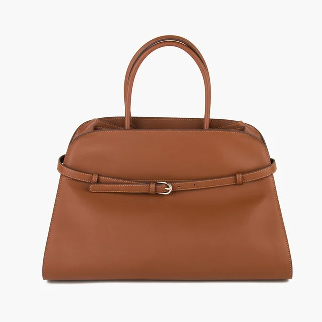 Genuine Leather Handbag For Women Natural Cowhide Casual Tote Bags With Shoulder Strap Large Capacity Bag Hasp Style BagVoyage