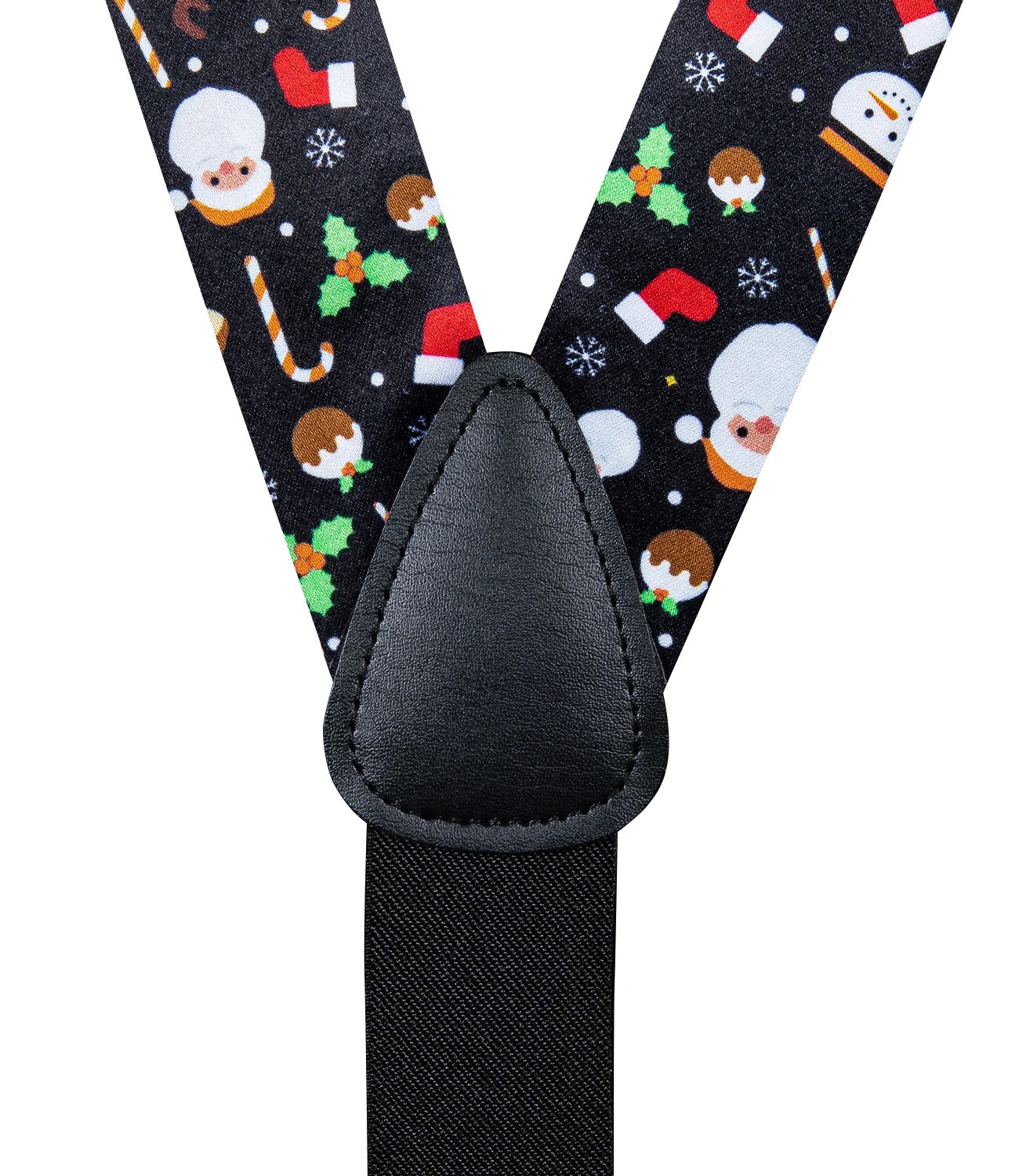 Christmas Mens Elastic Suspenders Adjustable Black Bowtie Cufflinks Set Tree Santa Y back Braces Wide Strap Metal Clip 240401