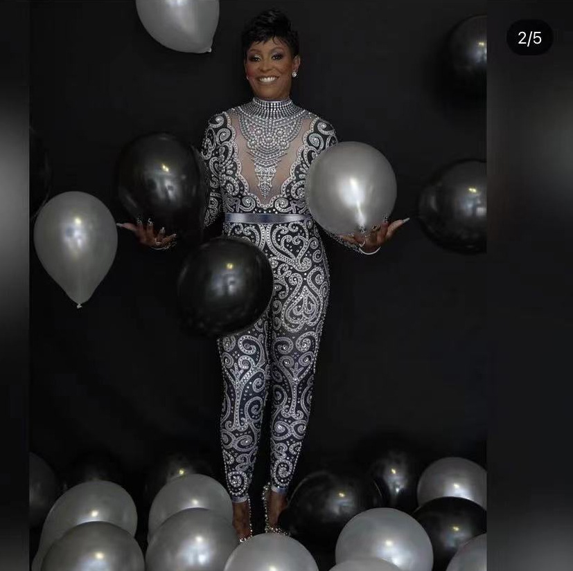 Plus Size Jumpsuits Wedding Bridal Gowns High Neck Beading Long Sleeve Bride Wear With Detachable Train 230222