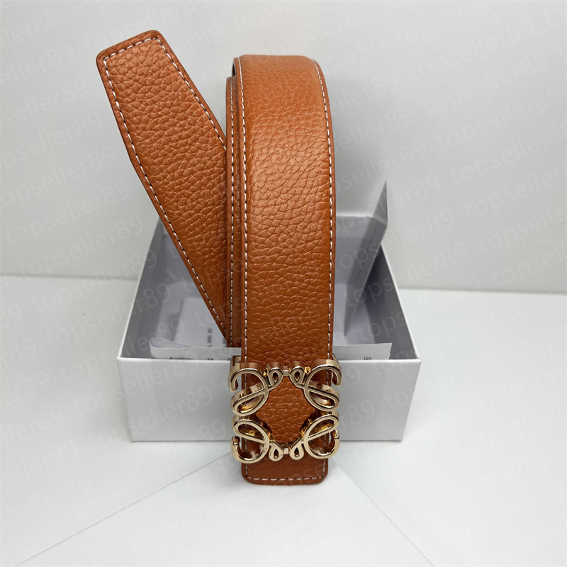 Designer Belt Double-sided lychee Grain Belt Luxury mens belt Fashion womens designer belt silver black gun smooth buckle belt mens fashion casual belt