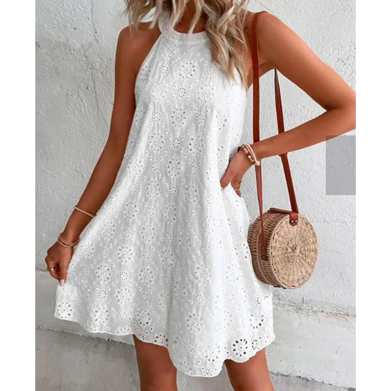 Summer Women O Neck Sexy Slim Mini Dresses Sleeveless Club Evening Party Black Short Dress Female Casual Chic Elegant Clothing 240412