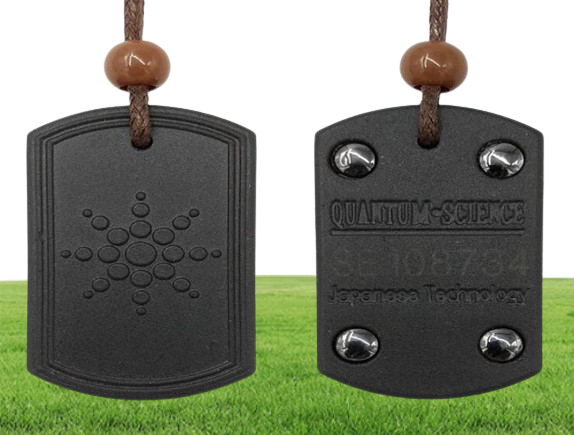 Fashion Volcanic Rocks Pendant Necklace Anti EMF Radiation Protection Power Energy Scalar Quantum Bio Science Negative Ions Jewelr