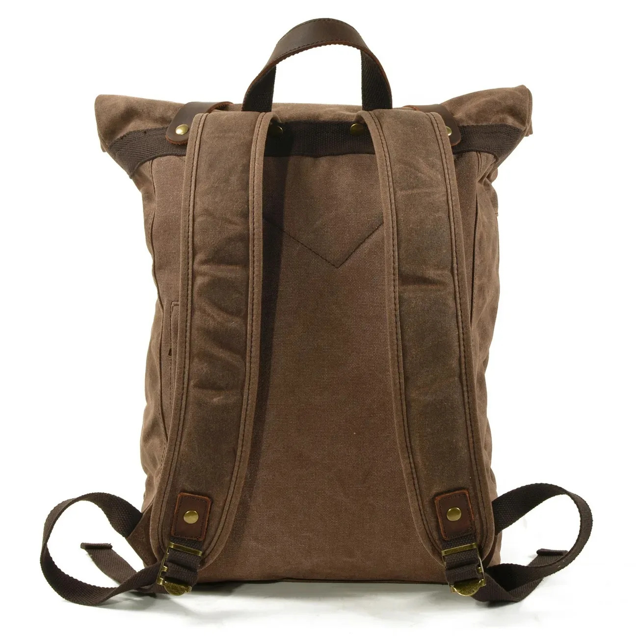 Men's Waterproof Wax Canvas Hiking Outdoor 30 L Travel Bag Anti-Theft Laptop Retro Rolled Backpack Canvas BagVoyage