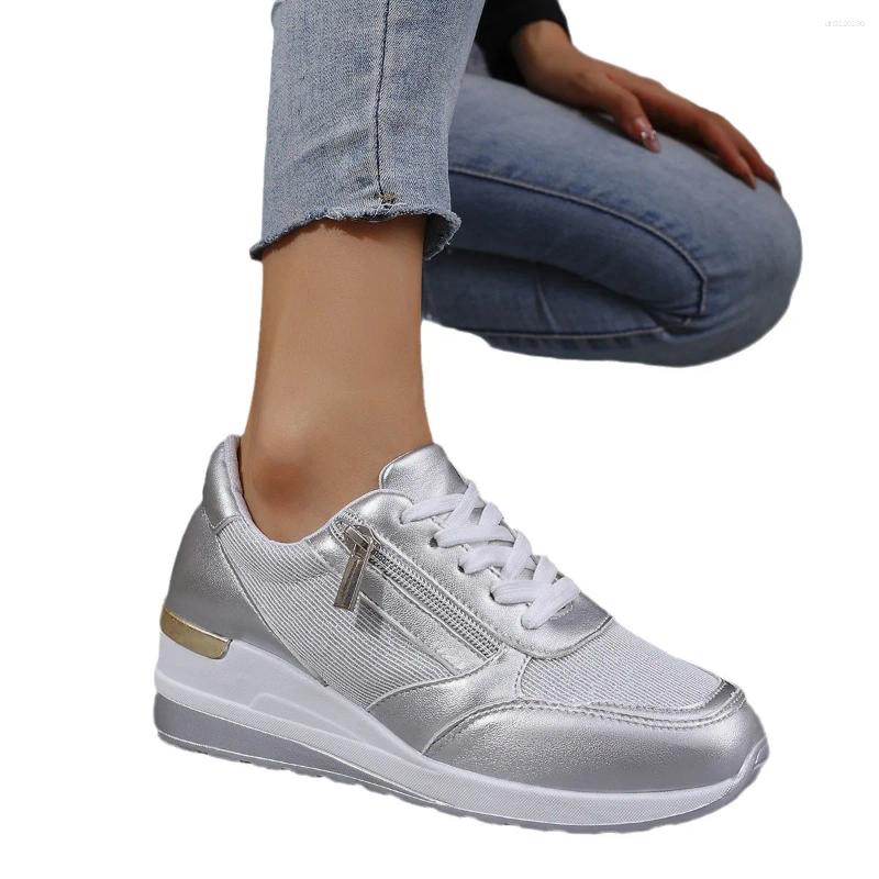 Designer Casual Shoes Womens Sneakers Fashion Tennis Female Platform Woman-shoes Trainers Large Wedge Thick Sole Roses Women
