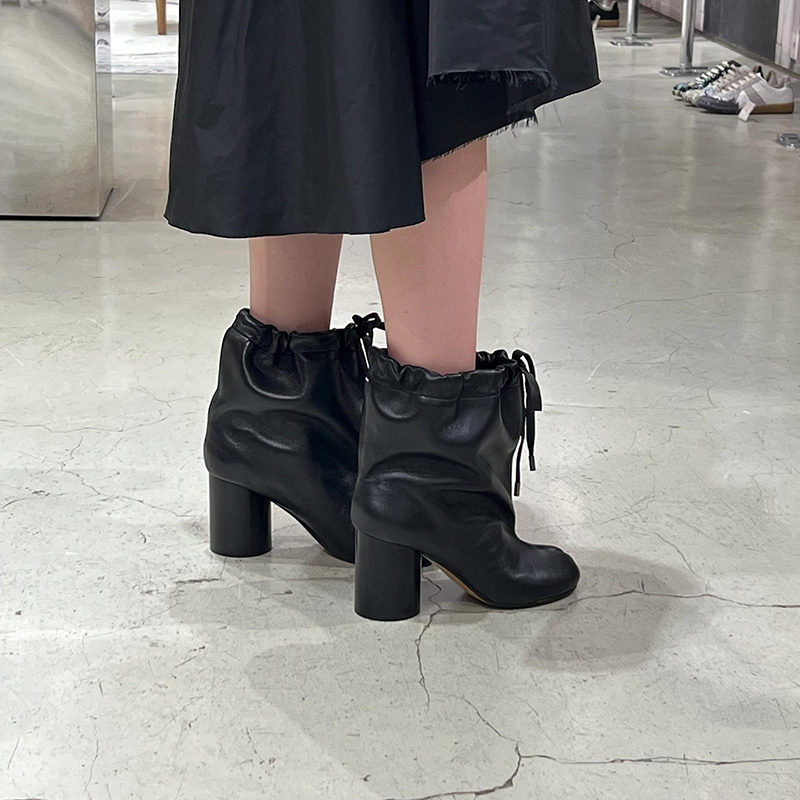 2025 Chunky Heel Tabi Women Winter Short Ankle Slip-On Shoes Brands Designer High Boots Real Leather