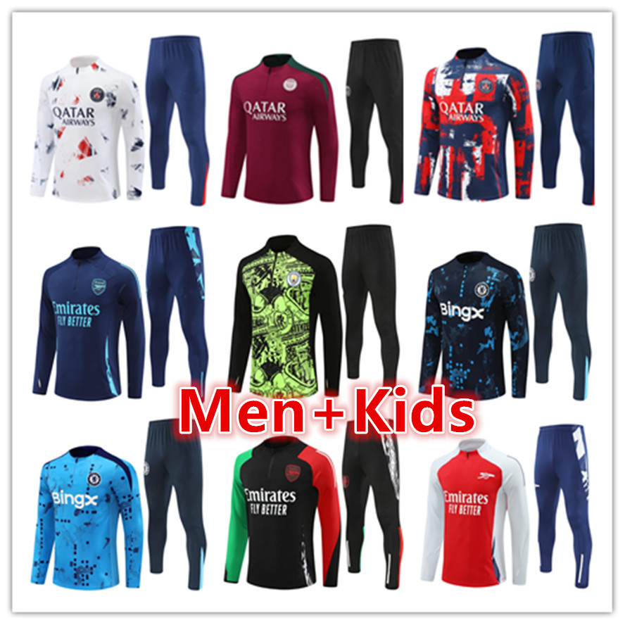 2024 2025 soccer tracksuit Men and kids sets 23 24 25 mens football tracksuit training suit jogging Jacket tracksuits kit chandal futbol survetement