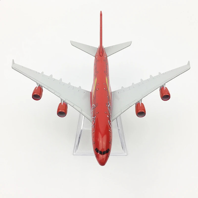 1 400 Scale 16cm COLA Airlines Airbus A380 Metal Alloy Airplane Aircraft Model Decoration Plane Kids Christmas Gift Collectible 241116