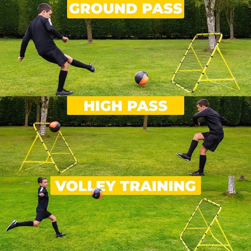 Portable Soccer Rebounder Soccer Training Equipment Adjustable Angle Soccer Rebounder Net with 20 Elastic Ropes for Beginner 241113