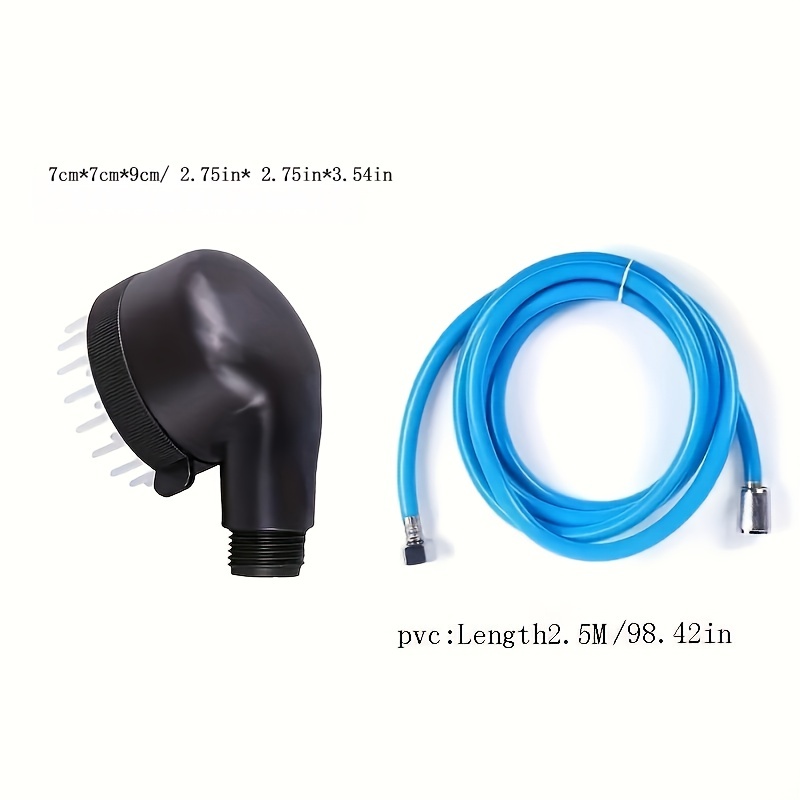 Rinsing equipment for shower car nozzles and shower head cleaning products