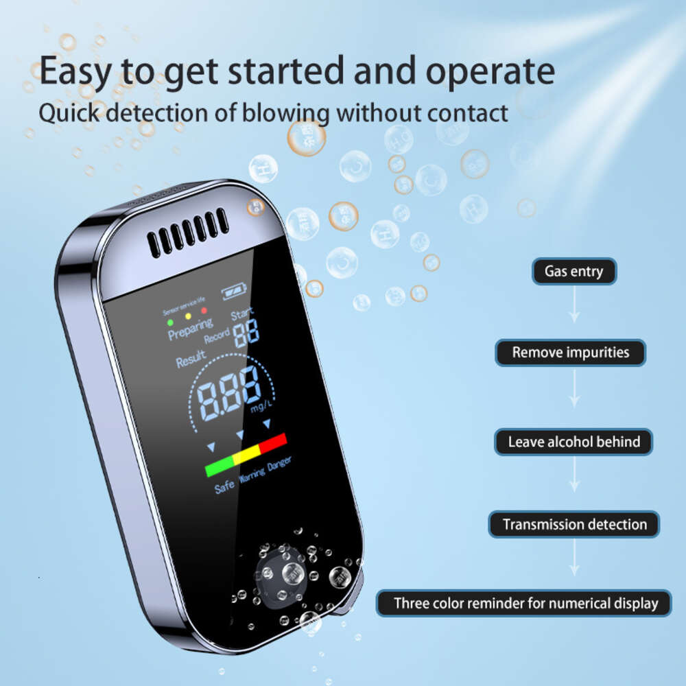 New Newest Portable Professional Breathalyzer with LCD Display Electronic Digital Contactless Breath Alcohol Tester
