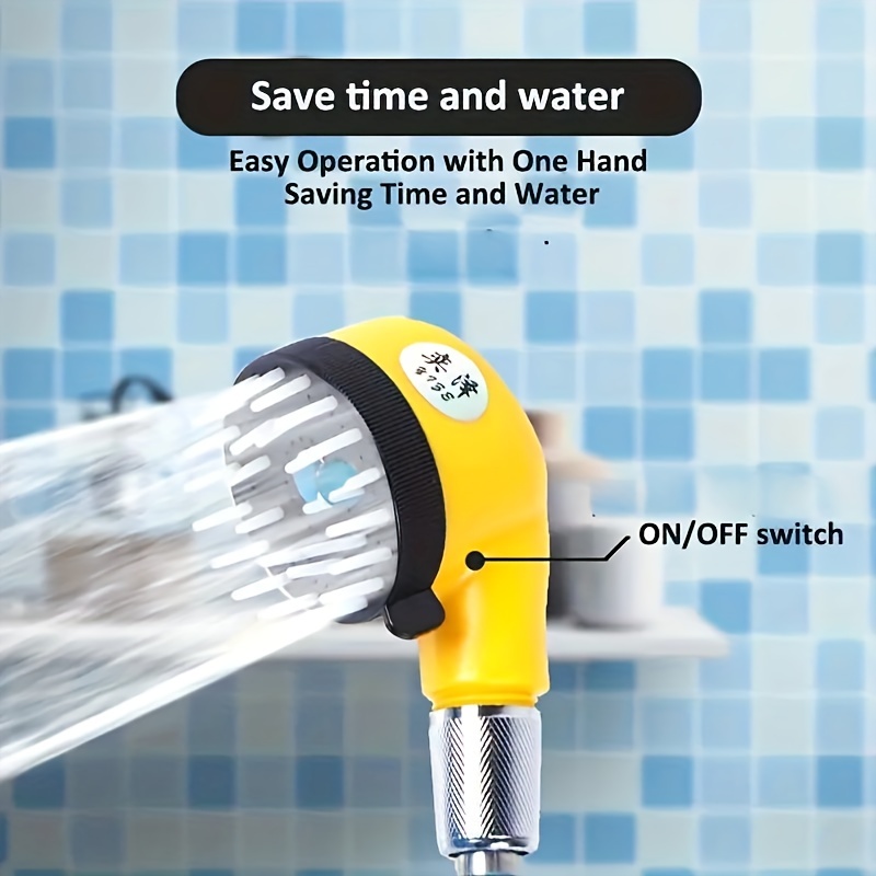Rinsing equipment for shower car nozzles and shower head cleaning products