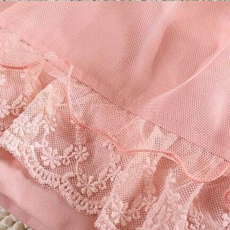 3-12 year old girl trench coat spring and autumn lace border windproof coat Korean version chiffon childrens jacket new childrens clothing M241116