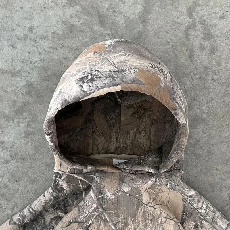 Streetwear Zipper Hoodie Y2k Clothing Mens Womens Hip Hop Retro Camo Graphic Oversized Sweatshirt Pullover Jacket 241116