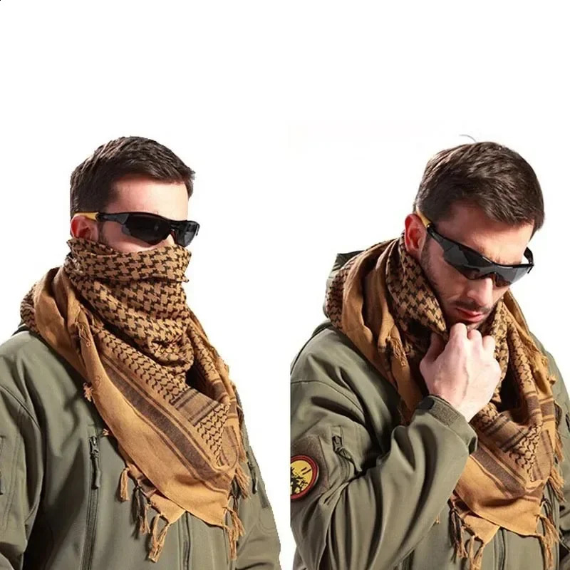 Unisex Thickened Scarf Shawl Warm Arab Scarf Desert Keffiyeh Scarves Men Women Cotton Lightweight Windproof Hiking Neck Cover 241116
