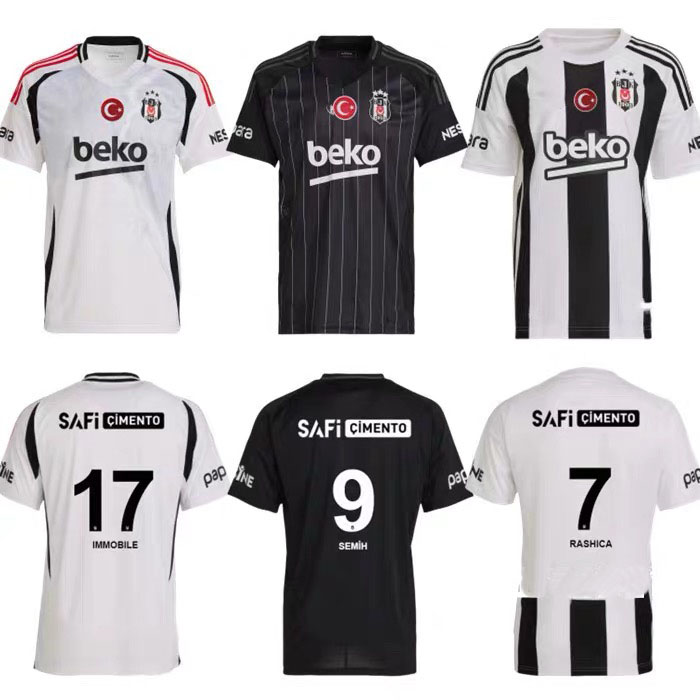 2024 2025 Besiktas JK soccer jerseys IMMOBILE RASHICA RAFA MUCI SEMIH UYSAL UDUOKHAI GEDSON UCAN MUSRATI 24 25 football shirt