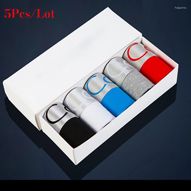 Underpants 4 Pcs/lLot Gay Sexy Underwear Men Boxer Shorts Plus Size Cotton Boxers Mens Cueca