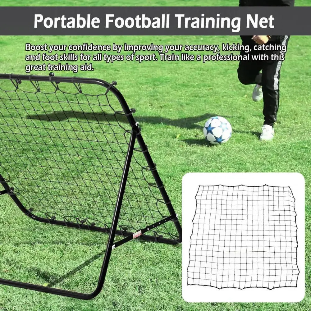 Portable Soccer Rebounder Soccer Training Equipment Adjustable Angle Soccer Rebounder Net with 20 Elastic Ropes for Beginner 241113