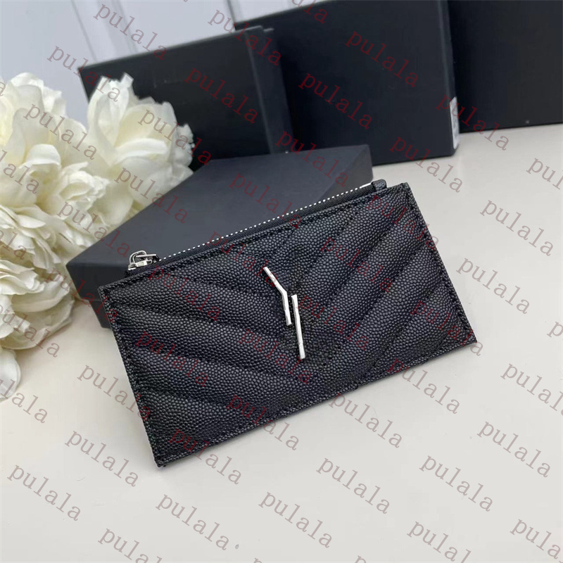 Luxury designer bag wallets zip card holder wallets clutch bags flap five slots Credit Card Holder CASE Men women embossed Leather holders key classic pouch purse