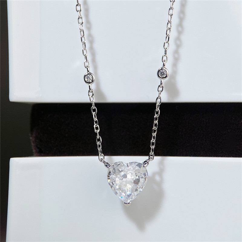 6x8mm diamond designer pendant necklace for woman s925 sterling silver green blue yellow 8A cubic Moissanite pear 18k gold necklaces choker luxury jew